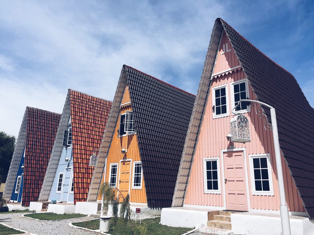 Row of colourful houses Processed with VSCO with a5 preset