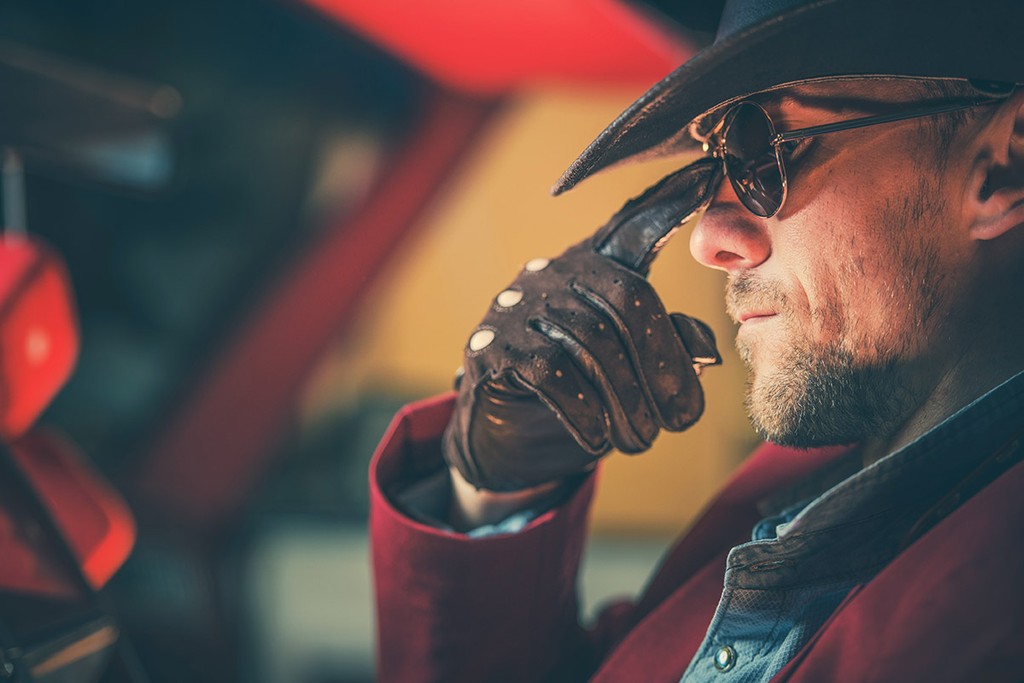 Portrait of the Cowboy. Caucasian Texan in His 30s Closeup Photo.