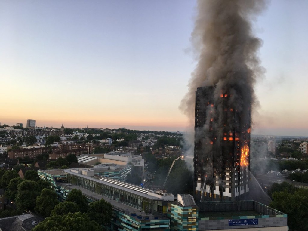 grenfell fire ablaze