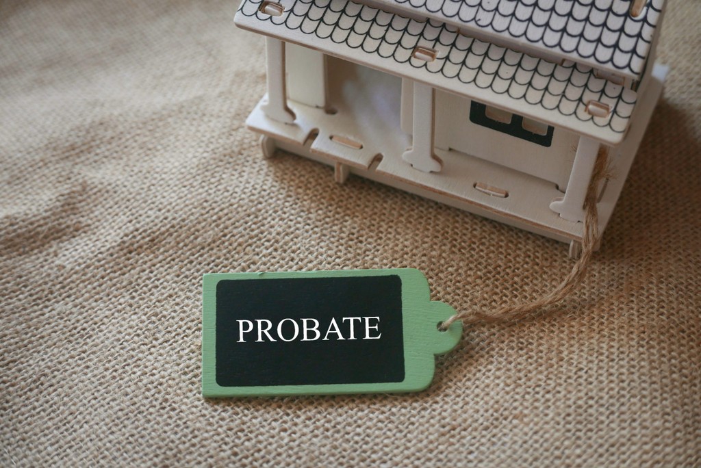 probate label attached to a house 