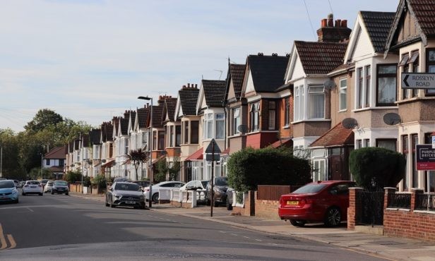 A row of semi detached houses in Dagenham, London