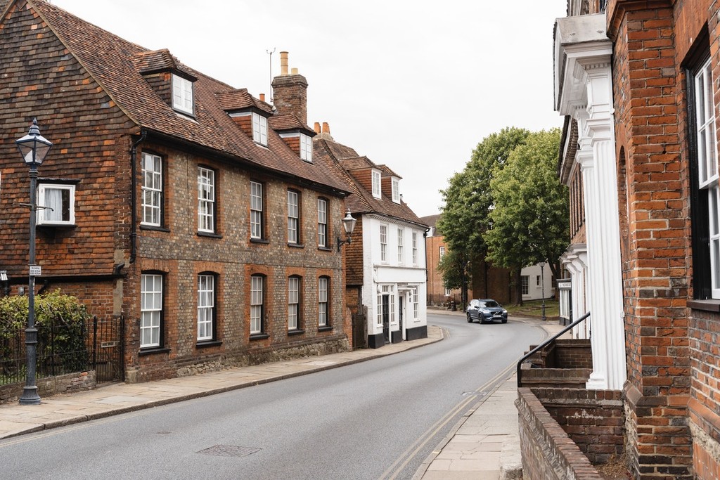 street view of a small village in the UK