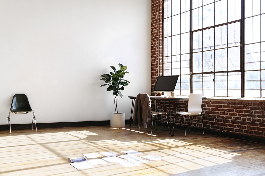 natural light coming through windows into a room