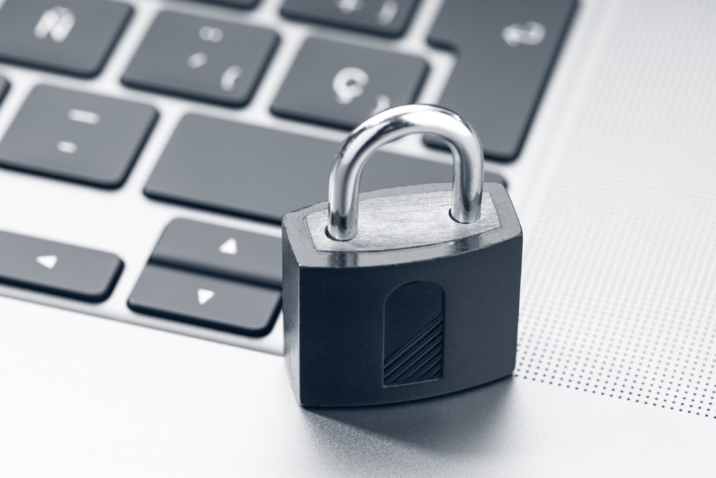 Padlock representing landlords data protection